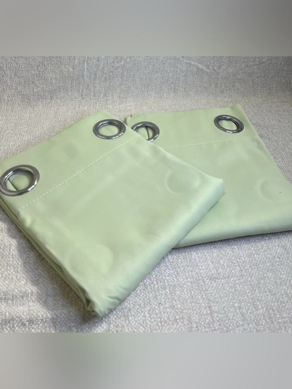 YGO Blackout Curtains, Grommets, Pea Green, 2 Panels